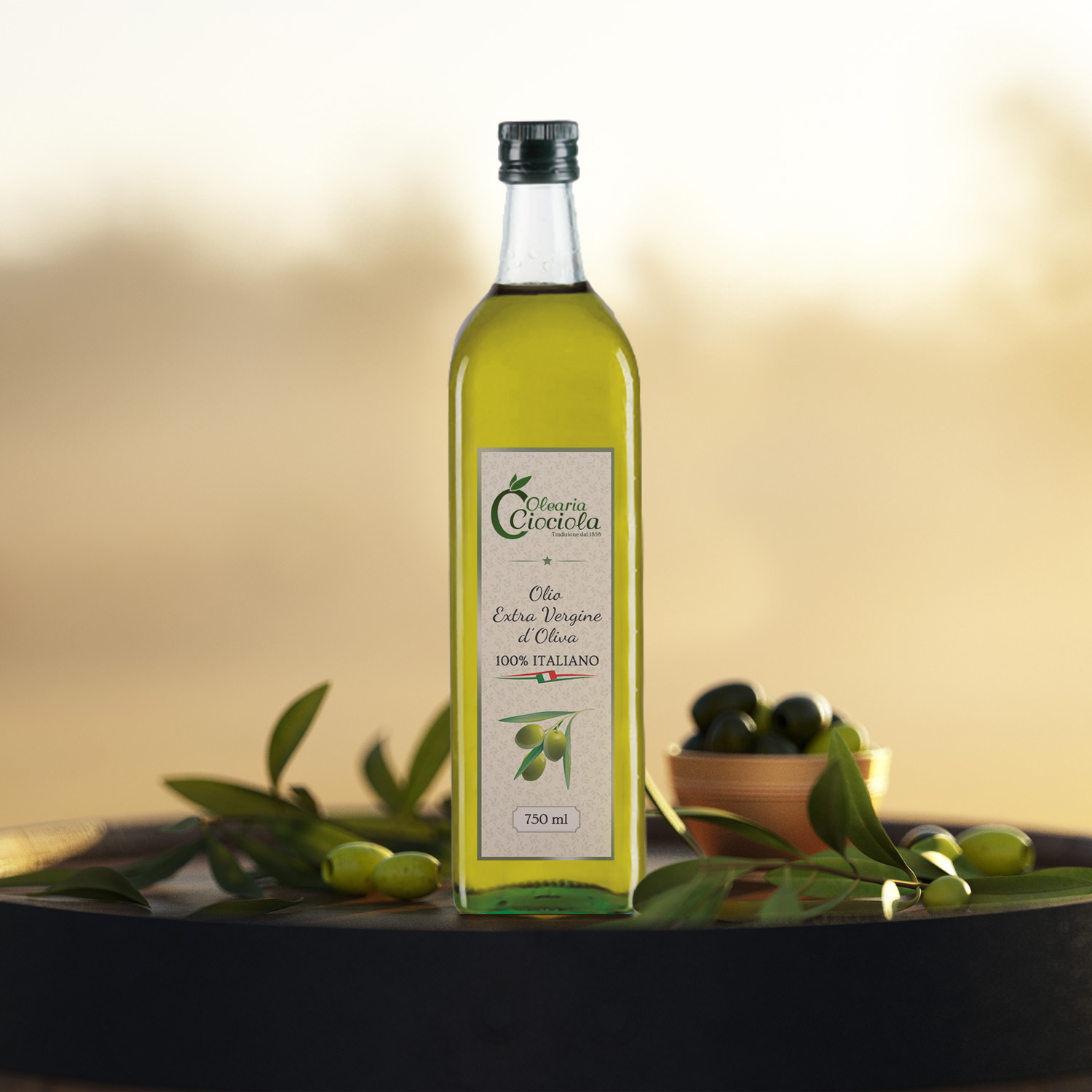 Olio Extra Vergine 100% Italiano - 750ml - Olearia Ciociola